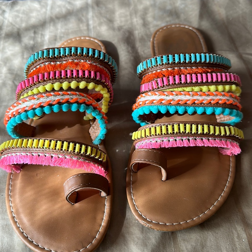 Camel Toe slide sandals